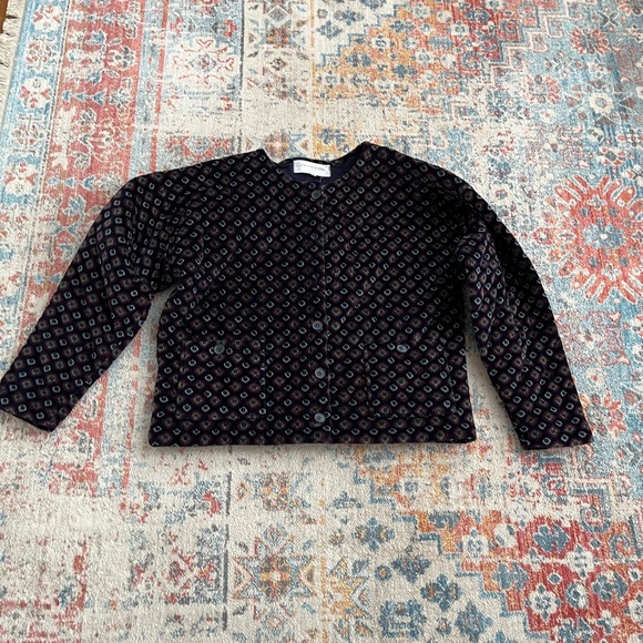 Jones New York quilted print jacket velvet - Picture 4 of 7